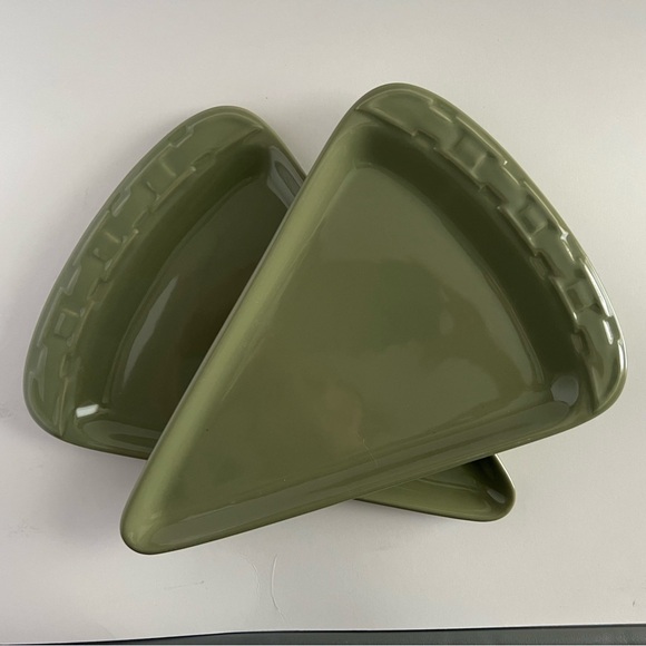 Longaberger “Woven Traditions” Pizza Plates - Picture 2 of 5